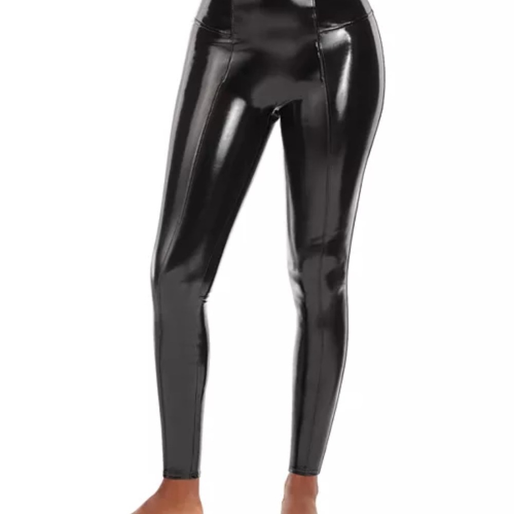 NWT Spanx Faux Leather Leggings Medium Tall